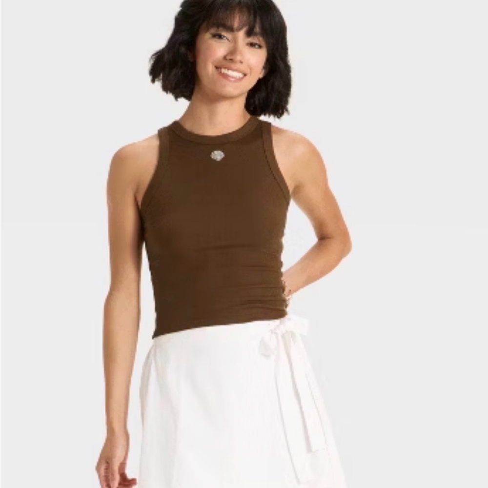 a new day Brown Tank Top NWOT